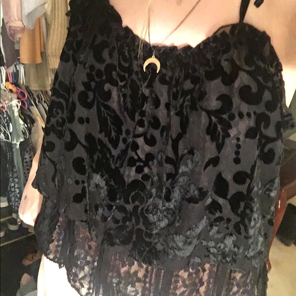 Black Detailed lace top